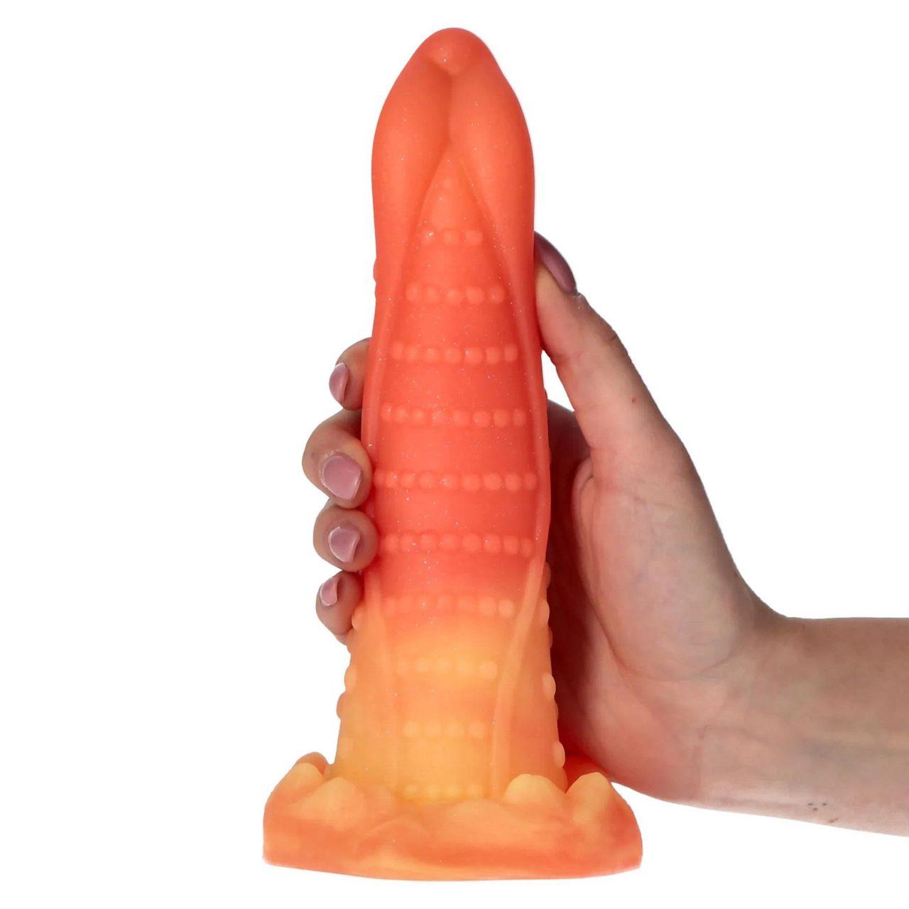 Dildo silikonowe 23 cm z przyssawką, średnica 5 cm | Loris.pl