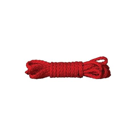 Czerwona linka bondage 1,5 m 6 mm z nylonu – wiązanie BDSM