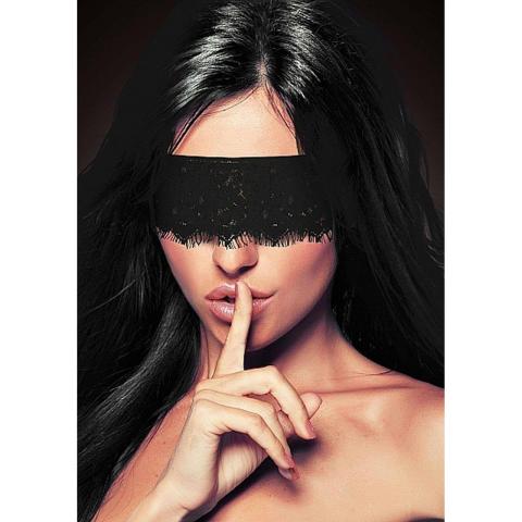Czarna koronkowa maska na oczy bdsm - zmysłowa gra i więcej doznań
