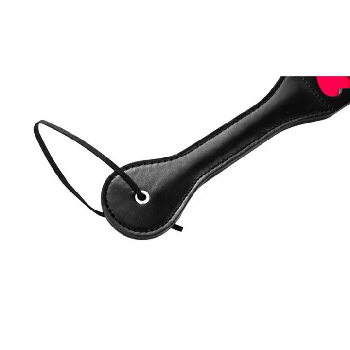 Skórzana packa BDSM serce 32 cm – elegancka packa do klapsów