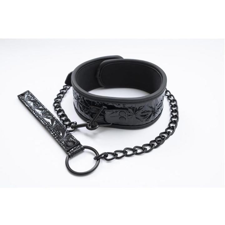 Regulowana obroża BDSM z odpinaną smyczą