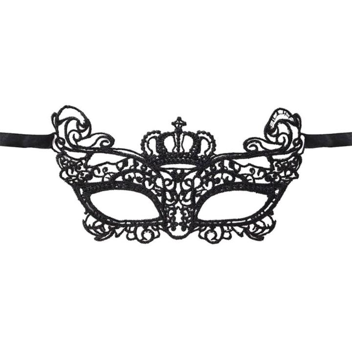 Koronkowa maska elastyczna na maskaradę i zmysłowe zabawy | Loris.pl