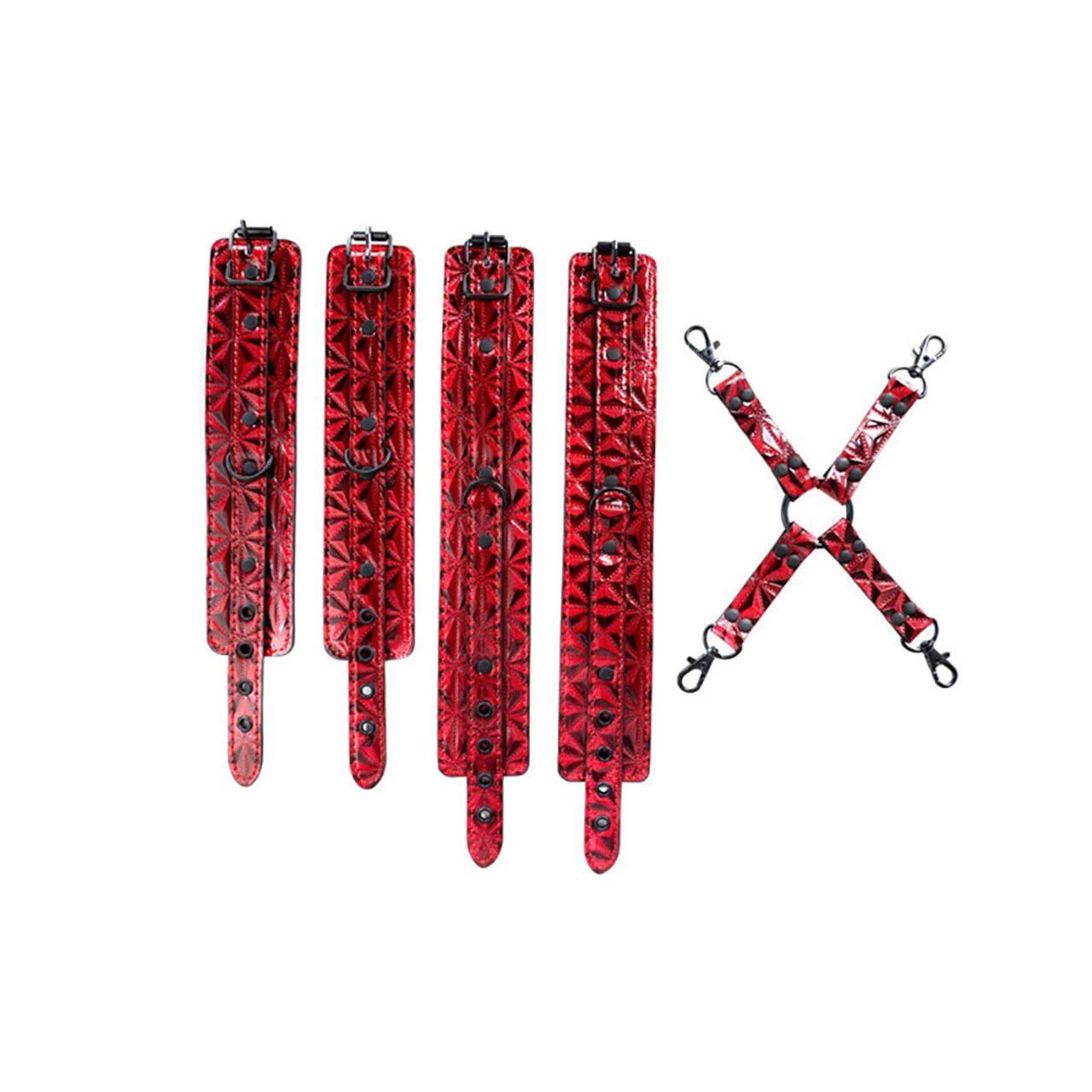 Hogtie do bondage z kajdankami na nadgarstki i kostki | Loris.pl