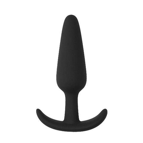 Smukły plug analny czarny 7,5 cm | Silikon medyczny