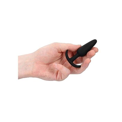 Smukły plug analny czarny 7,5 cm | Silikon medyczny