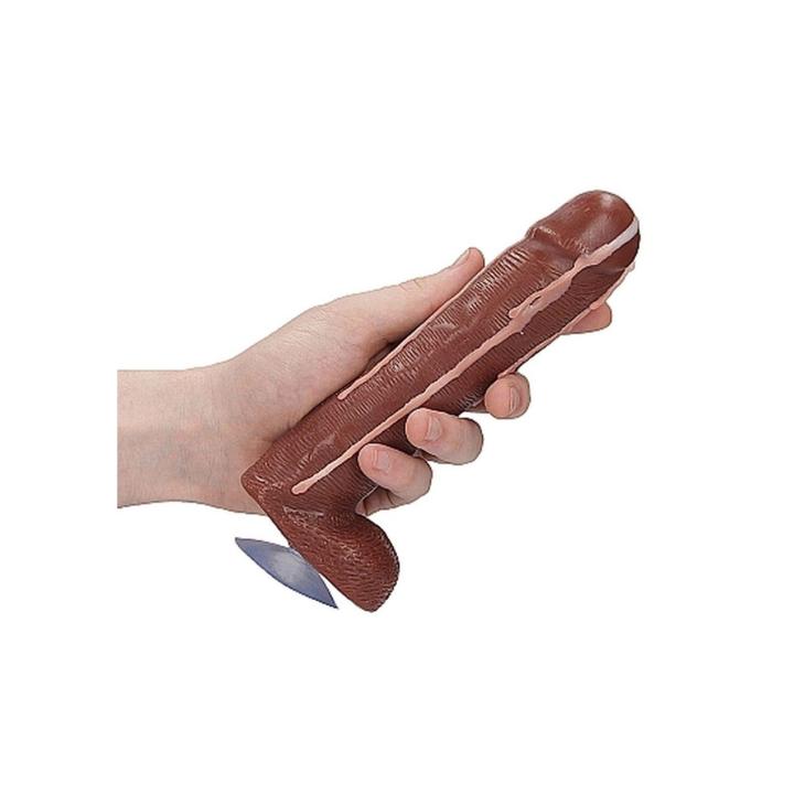 Zabawne mydło w kształcie penisa 18 cm brązowe