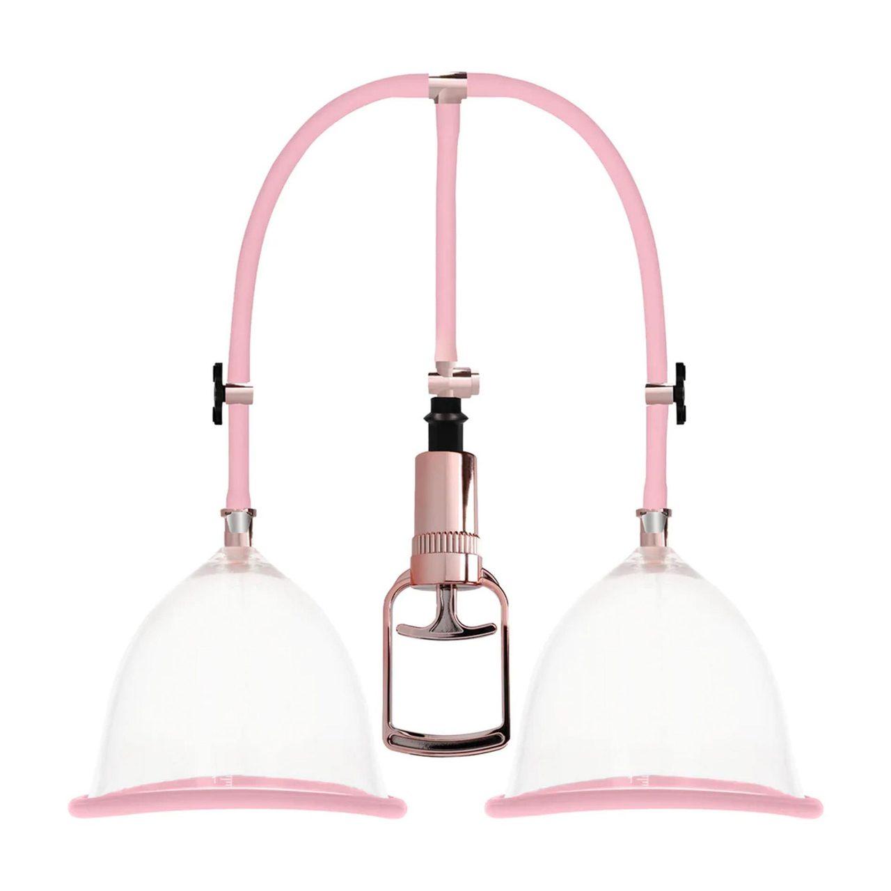 Duża pompka do piersi z ręczną pompką i kubkami | Loris.pl