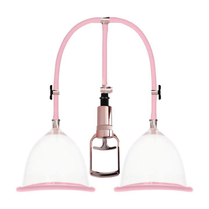 Duża pompka do piersi z ręczną pompką i kubkami | Loris.pl