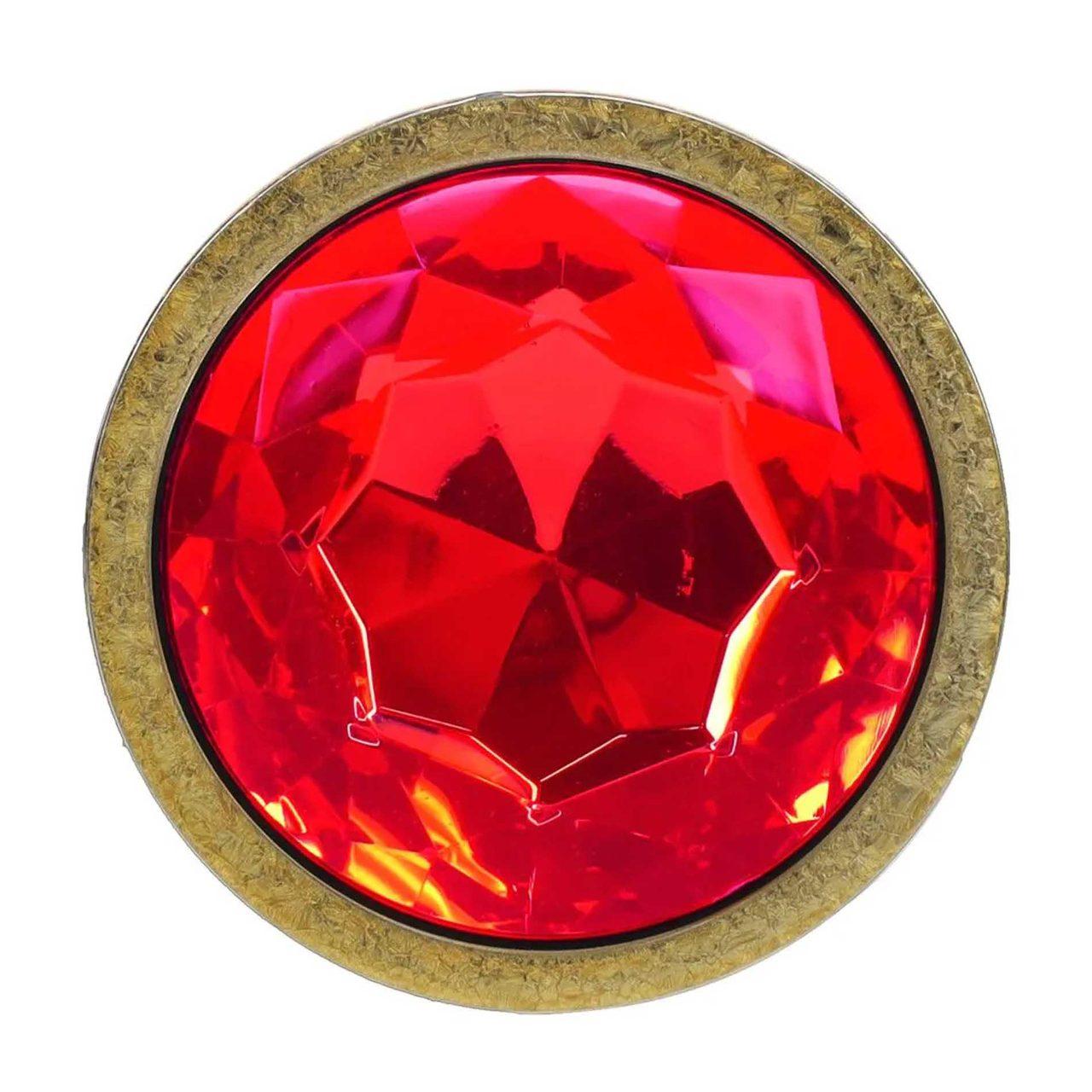 Złoty zestaw metalowych plugów analnych 3 szt. z kryształową podstawą | Loris.pl