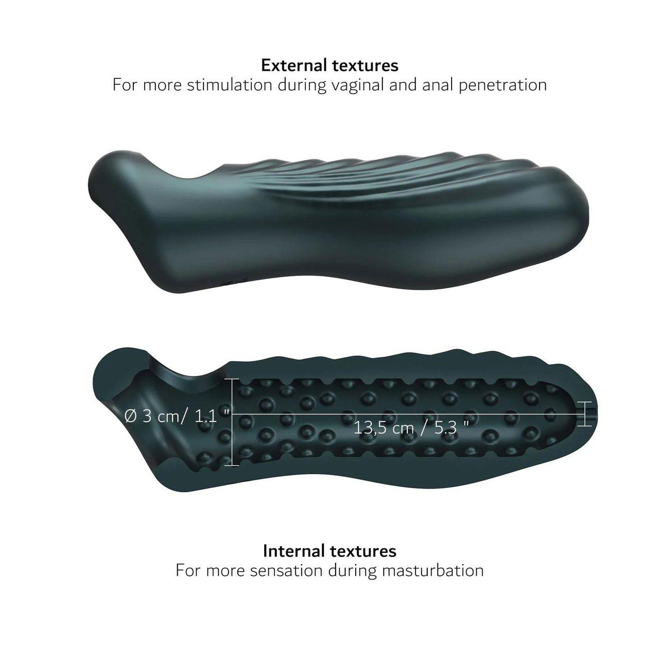 Przedłużka 2w1 XL 18,2 cm z podciśnieniem i wypustkami | Loris.pl