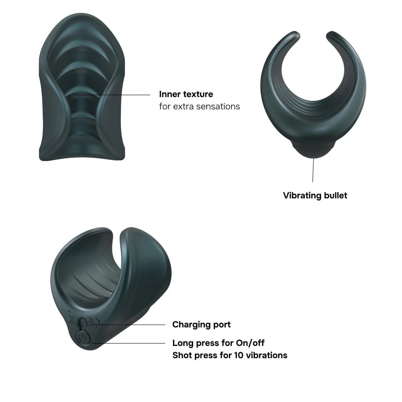 Podróżny masturbator z wibracjami 10 trybów | Silikon | IPX7 | Loris.pl