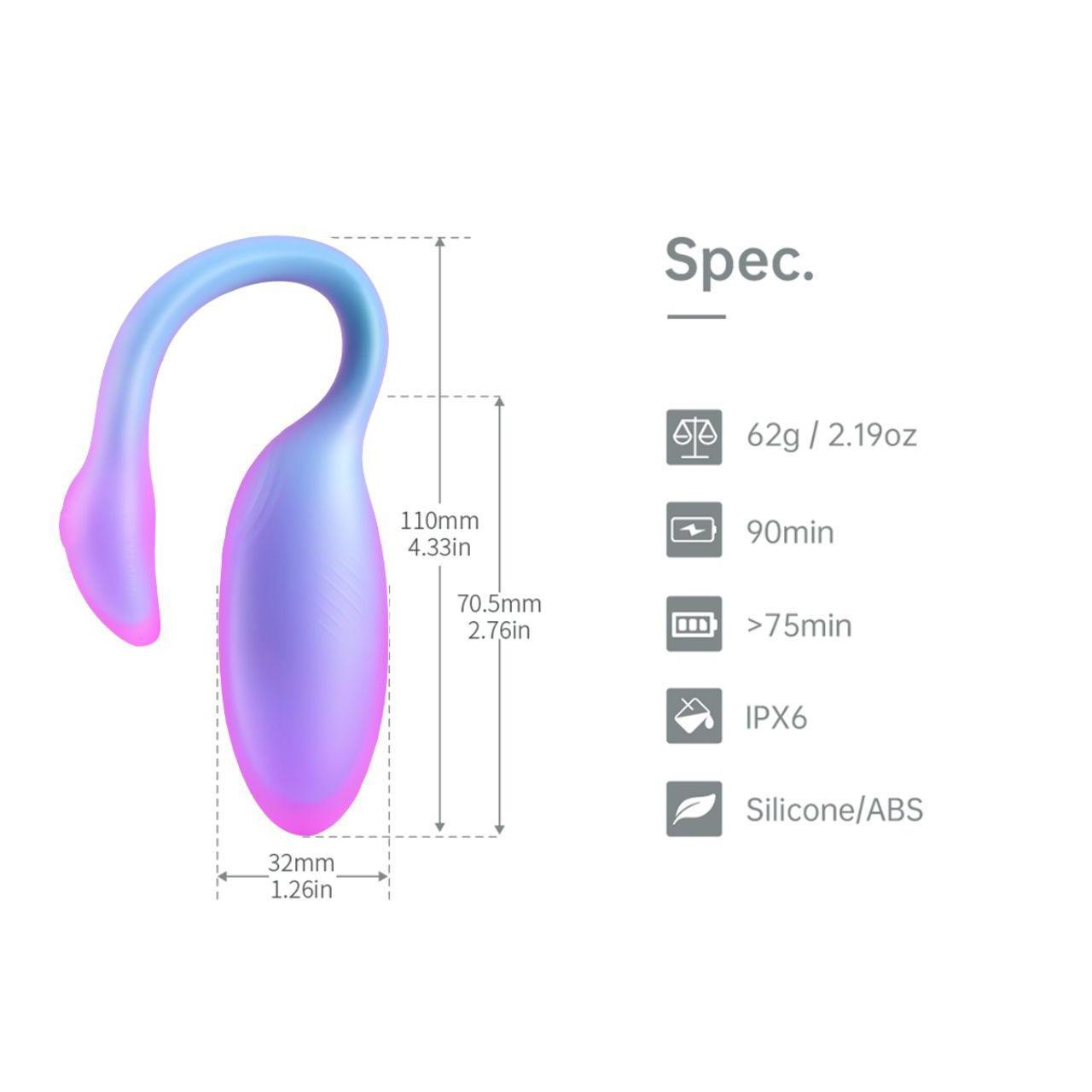 Noszony wibrator z aplikacją i sterowaniem uciskiem | Zdalna kontrola