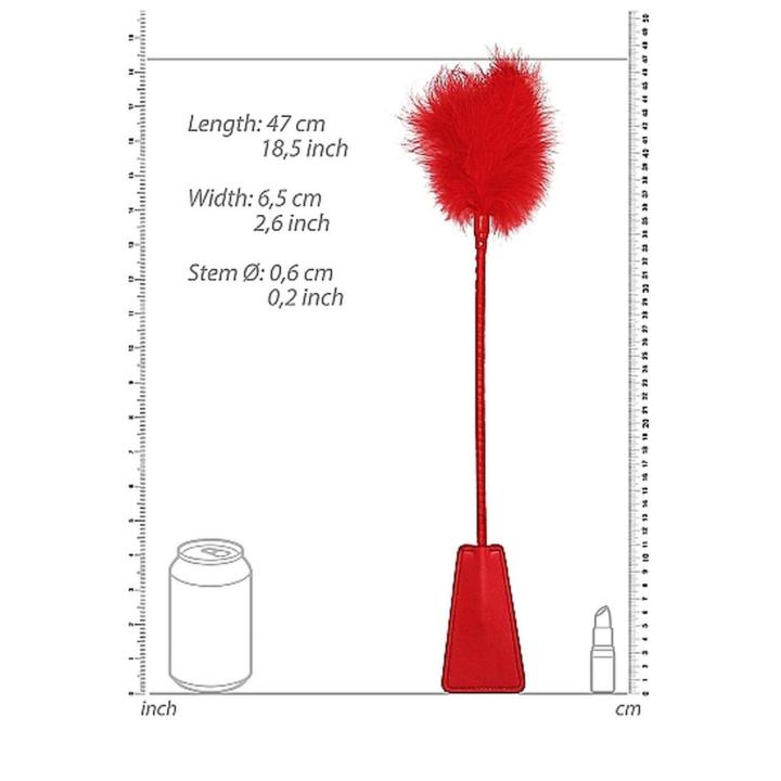 Czerwona packa BDSM z piórkiem – łaskotanie i klapsy | Loris.pl