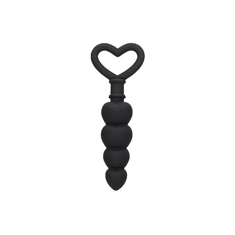 Czarne koraliki analne silikonowe 15,3 cm – średnica 2,9 cm