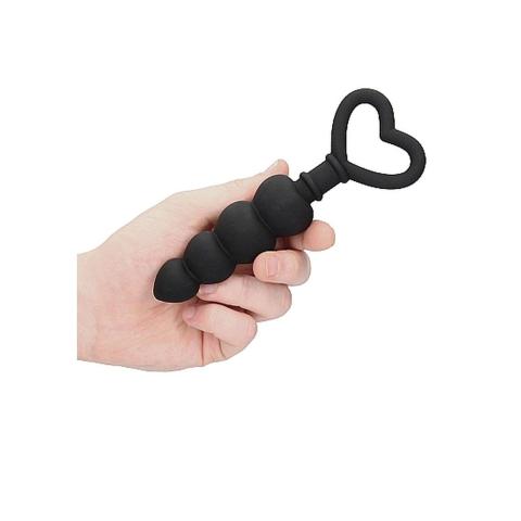 Czarne koraliki analne silikonowe 15,3 cm – średnica 2,9 cm