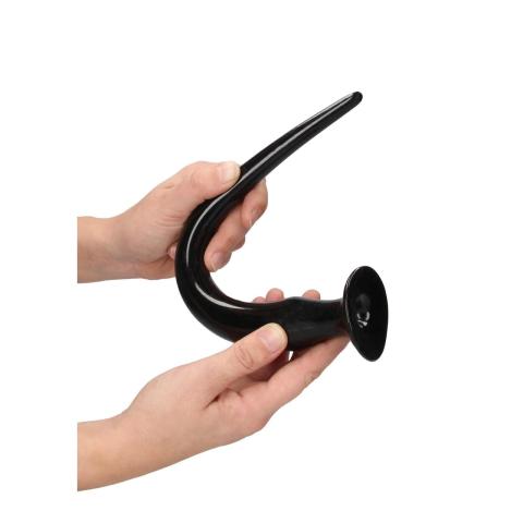 Kolczaste dildo analne 33 cm czarne | Bez ftalanów