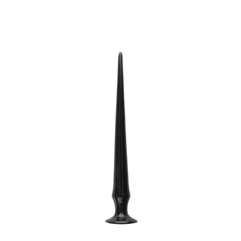 Kolczaste dildo analne 33 cm czarne | Bez ftalanów