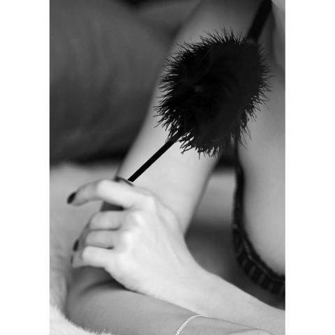Łaskoczące piórko BDSM 27 cm z uchwytem