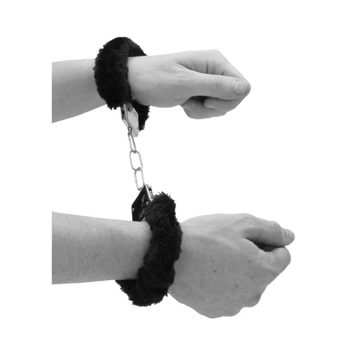 Futrzane kajdanki BDSM na ręce z szybkim uwalnianiem