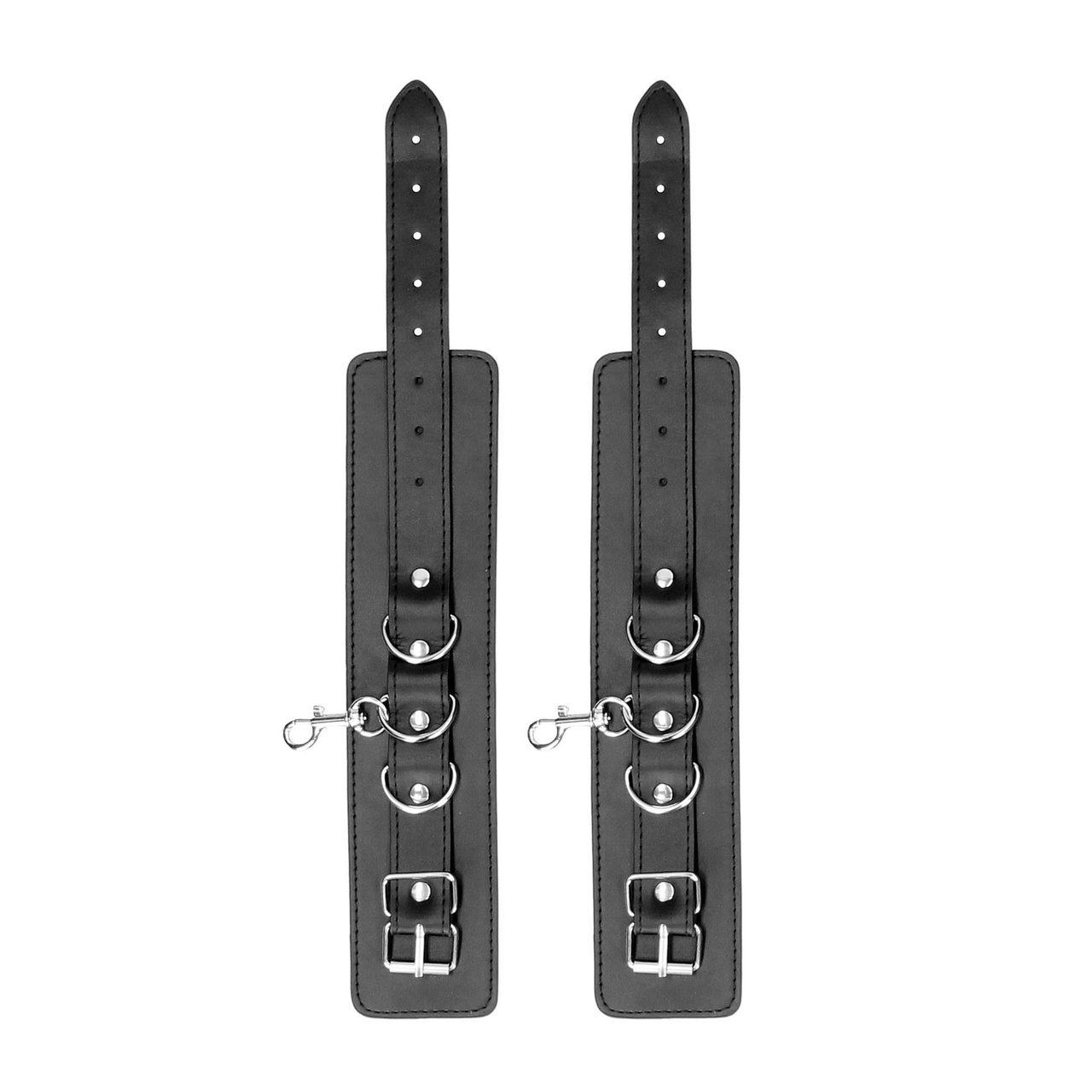 Skórzany zestaw hogtie z mankietami na ręce i nogi – BDSM | Loris.pl