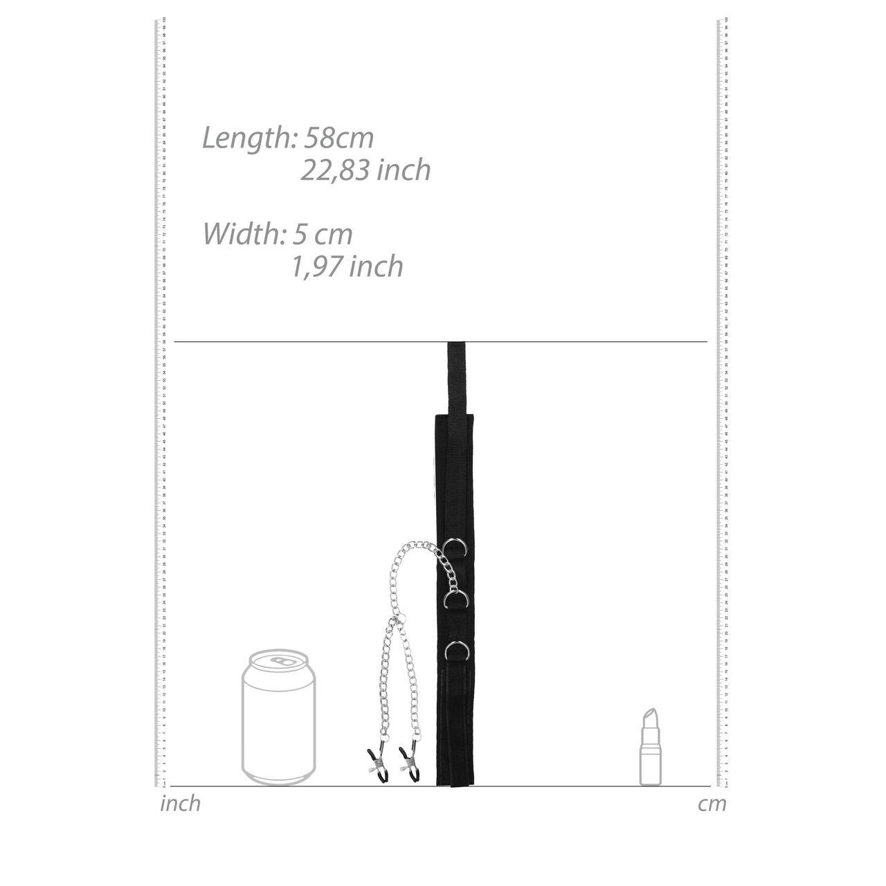 Obroża na rzep z zaciskami na sutki – regulowana | Loris.pl