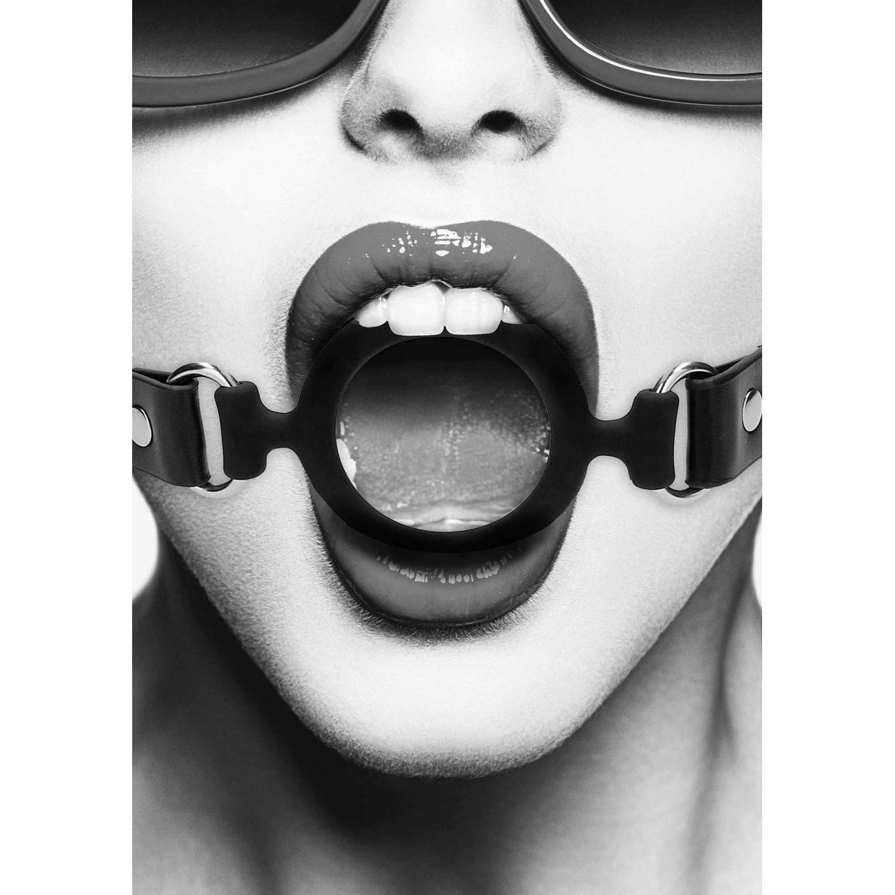 Knebel ring silikonowy z regulowanymi skórzanymi paskami | Loris.pl