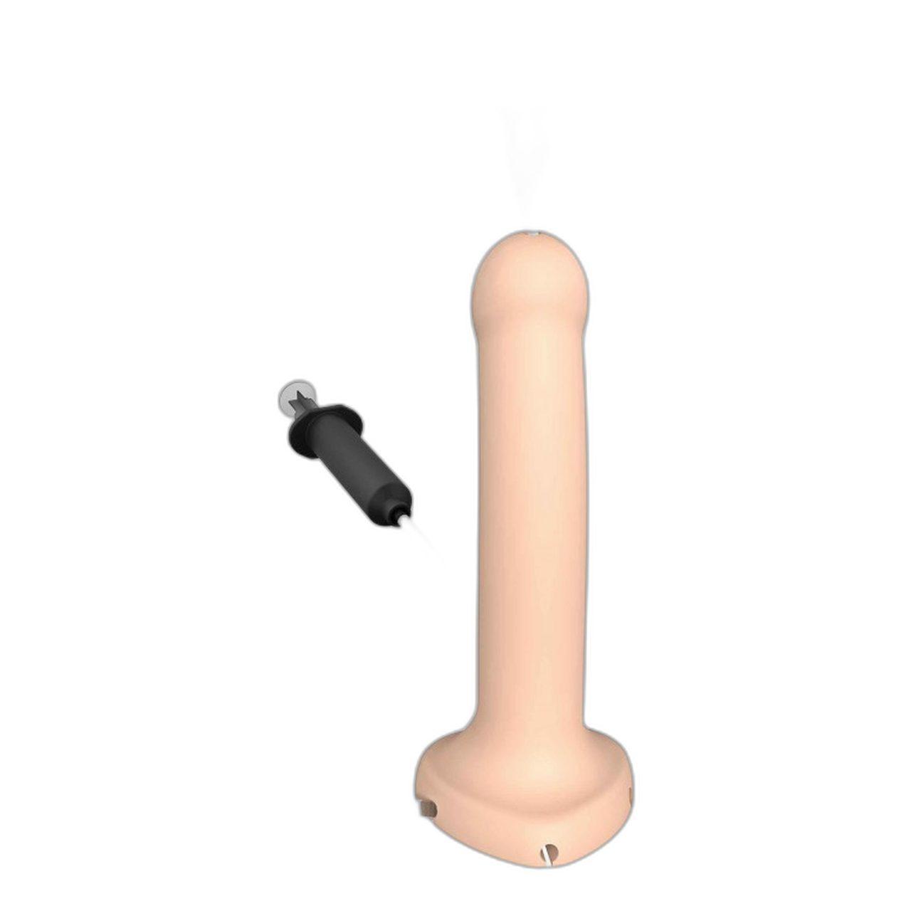 Realistyczne dildo z wytryskiem rozmiar l | Przyssawka i uprząż | Loris.pl