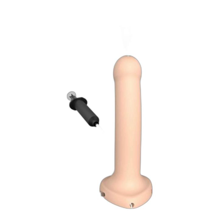 Realistyczne dildo z wytryskiem rozmiar l | Przyssawka i uprząż | Loris.pl