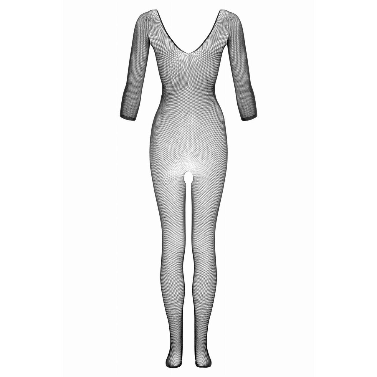 Czarny catsuit bodystocking z wzorem – zmysłowa bielizna | Loris.pl