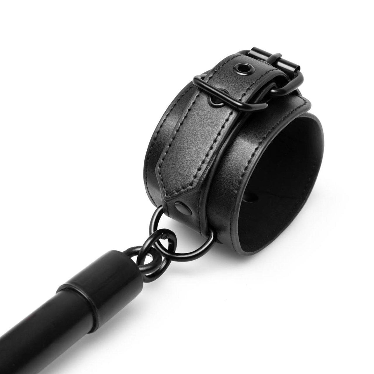 Krzyżak hogtie do krępowania z kajdankami czarny | Loris.pl