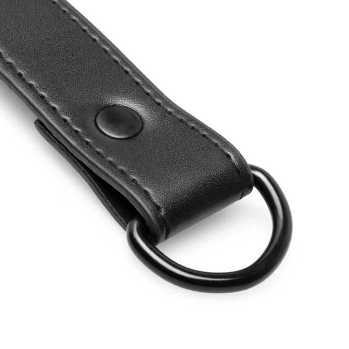 Krzyżak hogtie do bondage czarny z klipsami