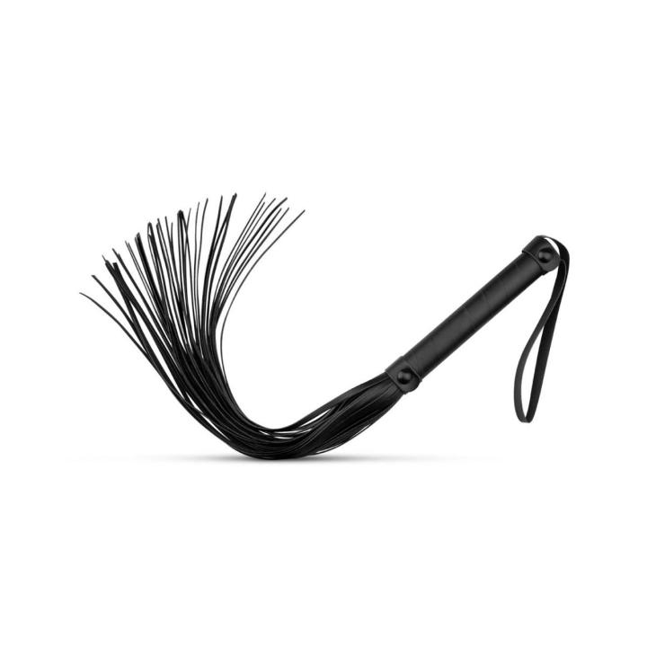 Zestaw BDSM do bondage czarny – kajdanki, opaska, flogger, świece