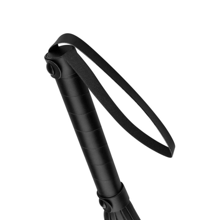Zestaw BDSM do bondage czarny – kajdanki, opaska, flogger, świece