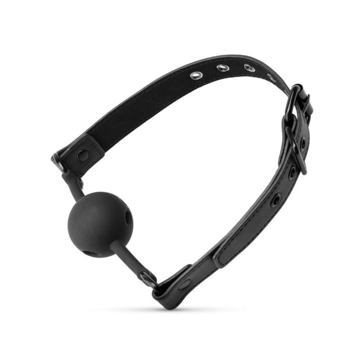 Oddychający knebel z kulką 4,1 cm – silikon, regulacja 39–55 cm