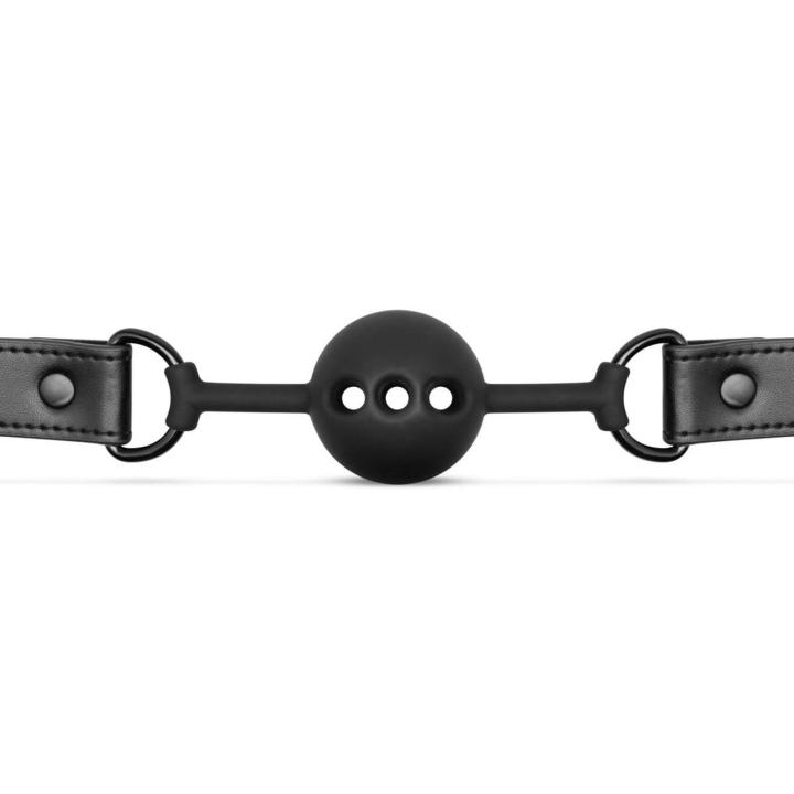 Oddychający knebel z kulką 4,1 cm – silikon, regulacja 39–55 cm