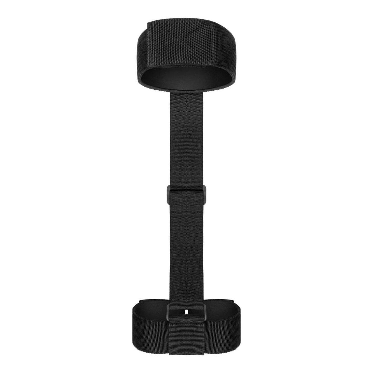 Zestaw bdsm obroża i kajdanki regulowane czarne | Loris.pl