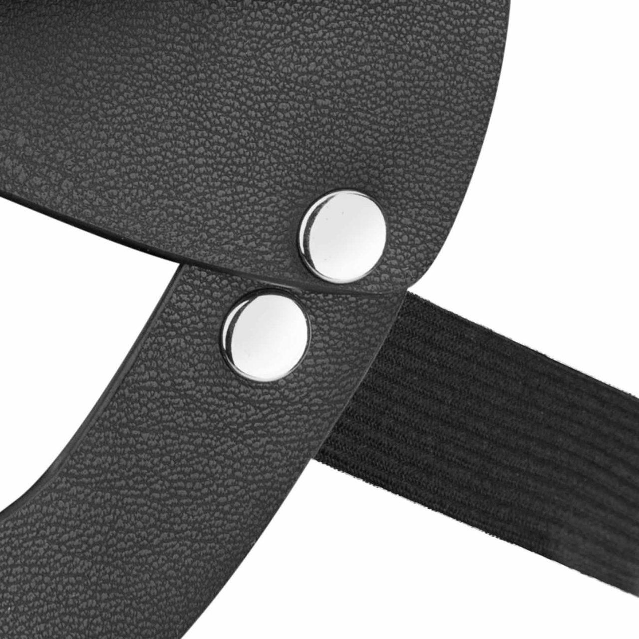 Maska BDSM kocica czarna PU regulowana | Loris.pl