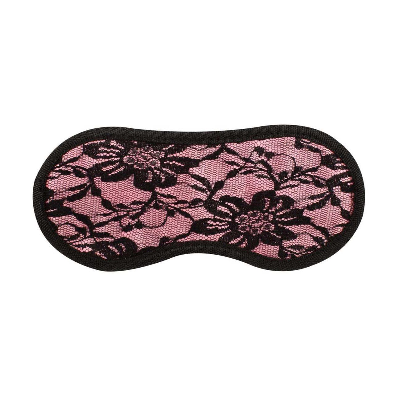 Koronkowy zestaw BDSM 8 el. z kajdankami i pejczem | Loris.pl