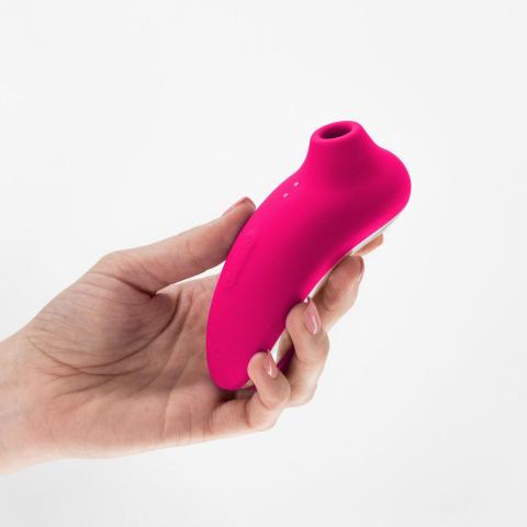 Różowy stymulator łechtaczki ssący z tappingiem 16 trybów