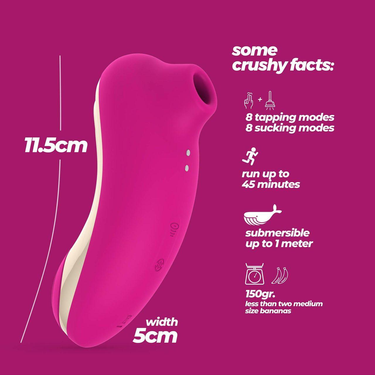 Różowy stymulator łechtaczki ssący z tappingiem 16 trybów | Loris.pl