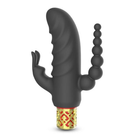 Mini wibrator 2w1 z silikonową nakładką 13,3 cm | 10 trybów