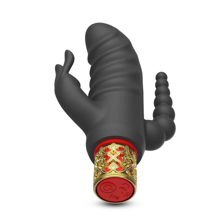 Mini wibrator 2w1 z silikonową nakładką 13,3 cm | 10 trybów