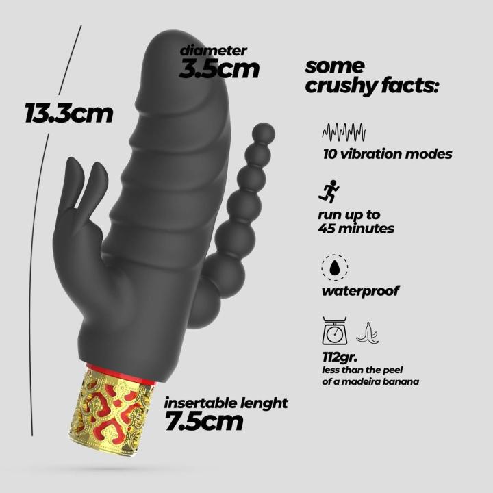 Mini wibrator 2w1 z silikonową nakładką 13,3 cm | 10 trybów