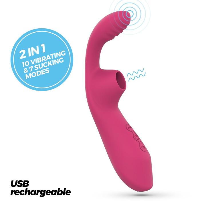 Stymulator łechtaczki i punktu G z ssaniem i wibracją USB
