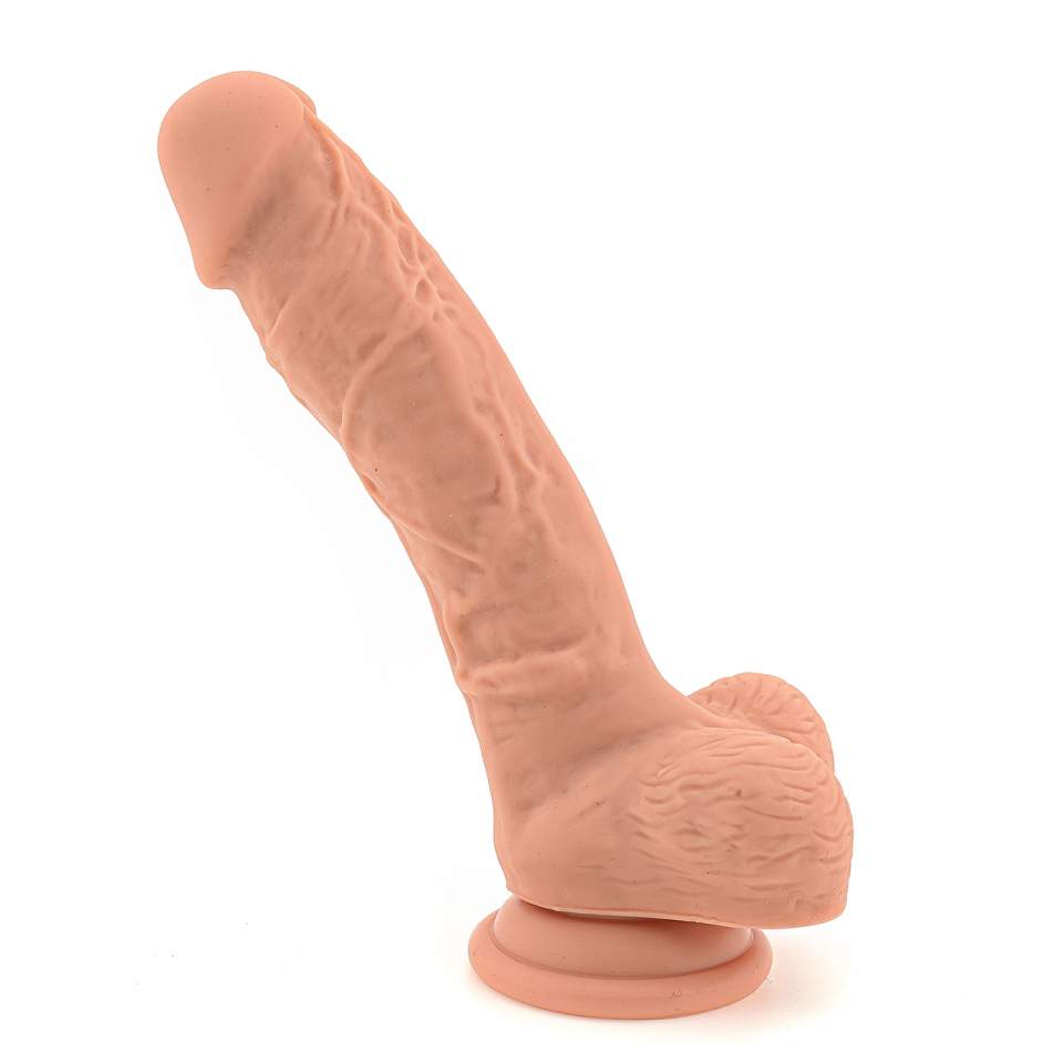 Cieliste realistyczne dildo bez wibracji wykonane z silikonu – 16 cm