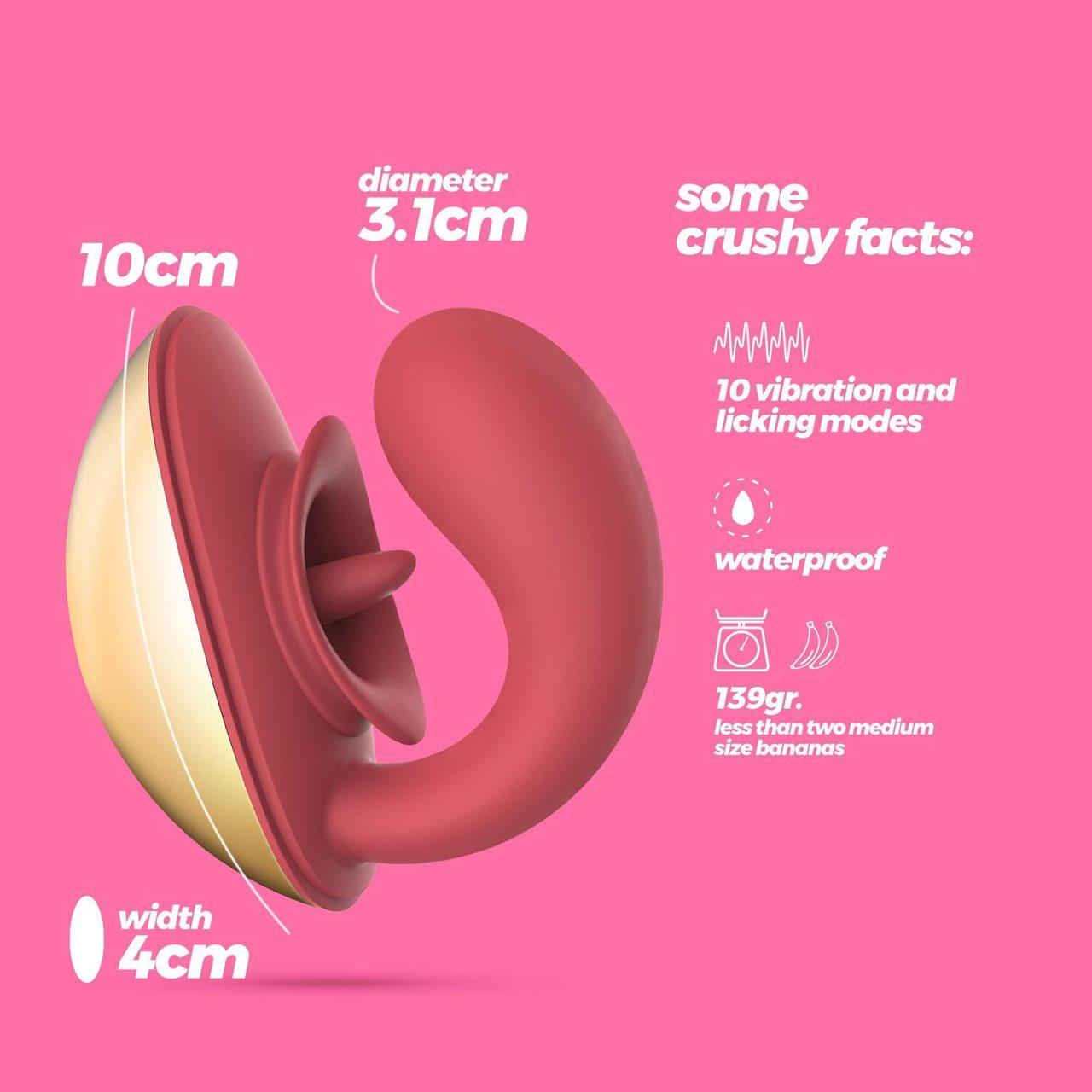 Stymulator dla par z języczkiem i wibracjami USB | Loris.pl