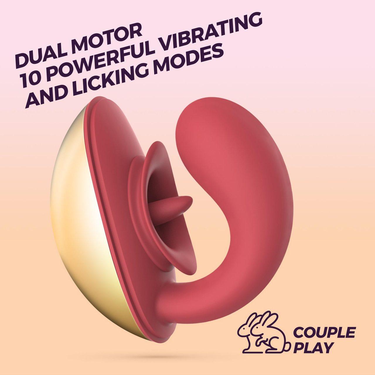 Stymulator dla par z języczkiem i wibracjami USB | Loris.pl