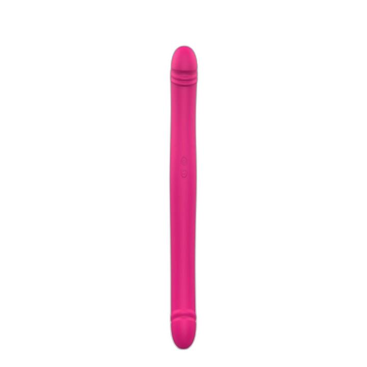 Podwójne dildo 2 w 1: wibracje i pulsowanie | Silikon | Wodoodporne