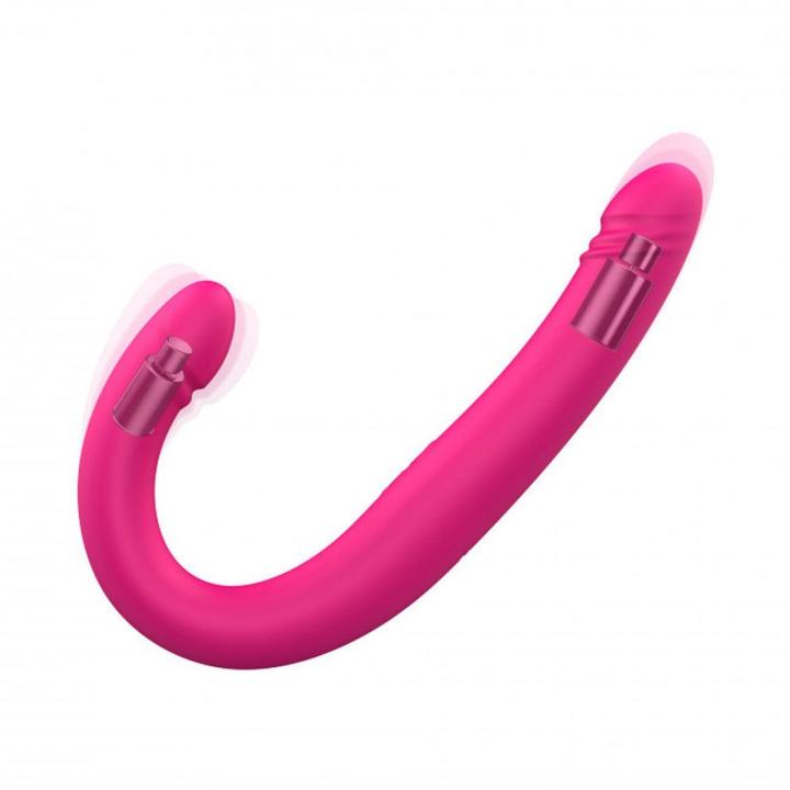 Podwójne dildo 2 w 1: wibracje i pulsowanie | Silikon | Wodoodporne