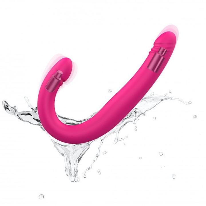 Podwójne dildo 2 w 1: wibracje i pulsowanie | Silikon | Wodoodporne